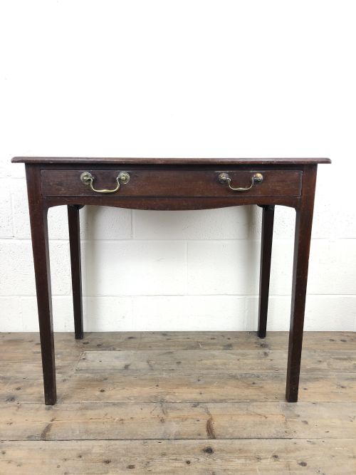 fig 1. Georgian Mahogany Single Drawer Side Table