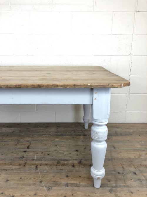 fig 1. Victorian Antique Pine Farmhouse Kitchen Table