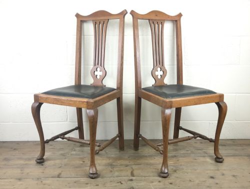 fig 1. Pair of Antique Arts & Crafts Style Chairs