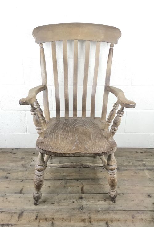 fig 1. Antique Beech and Elm Farmhouse Windsor Armchair