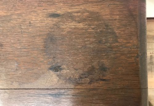 fig 2. Antique 18th Century Oak Coffer with Carved Detail
