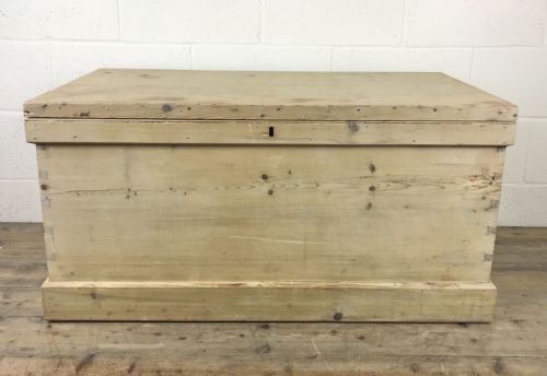 Victorian Antique Pine Trunk