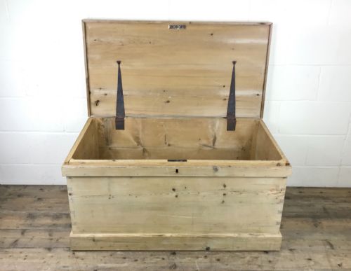 fig 2. Victorian Antique Pine Trunk