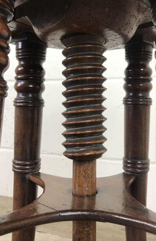 fig 1. Victorian Walnut Piano Stool