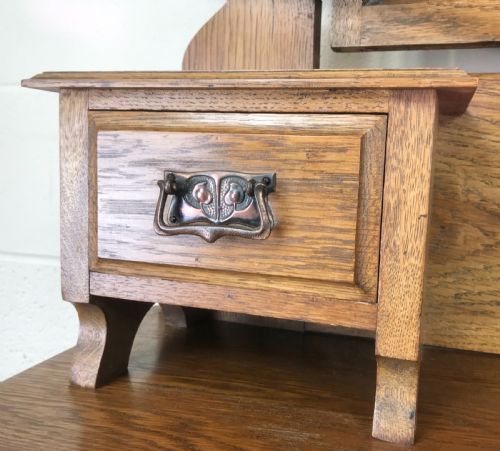 fig 2. Antique Edwardian Oak Dressing Table Chest