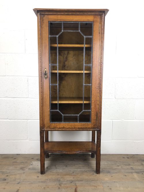 Antique Oak Glazed Display Cabinet