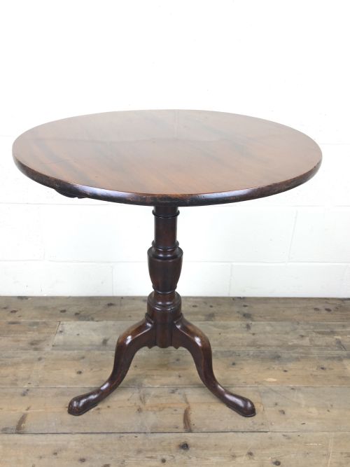 19th Century Mahogany Tilt Top Tripod Table