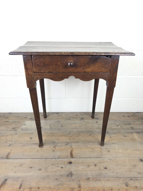 Georgian Oak Single Drawer Side Table