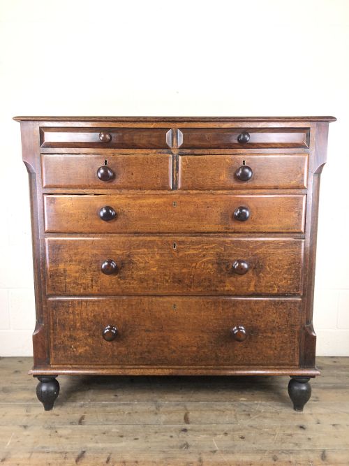 Antique Welsh Oak and Mahogany Chest of Drawers