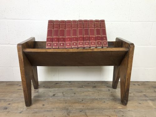 Early 20th Century Wooden Book Trough