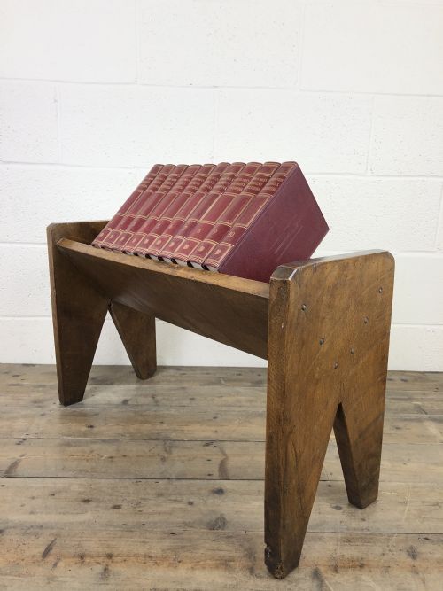fig 1. Early 20th Century Wooden Book Trough