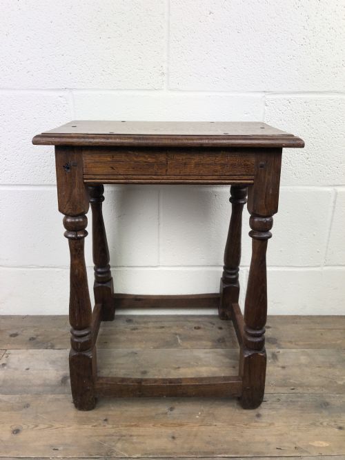 Antique Oak Joint Stool