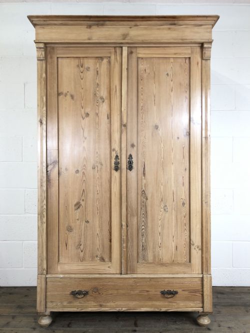 fig 1. Antique Pine Knock Down Flat Pack Wardrobe