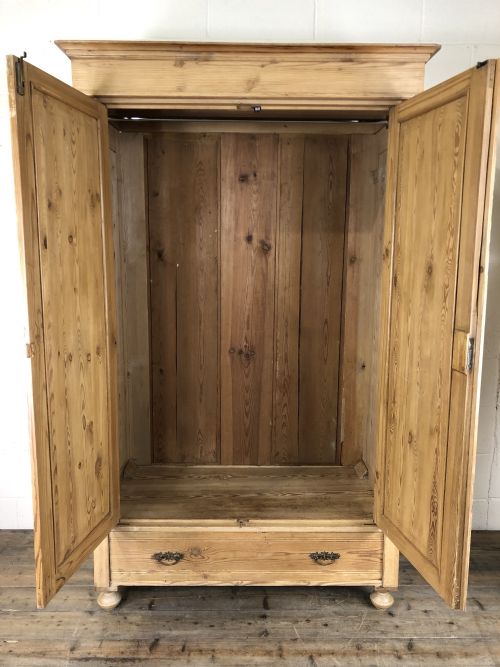 fig 2. Antique Pine Knock Down Flat Pack Wardrobe