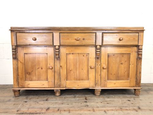 Rustic Antique Pine Dresser Base Sideboard