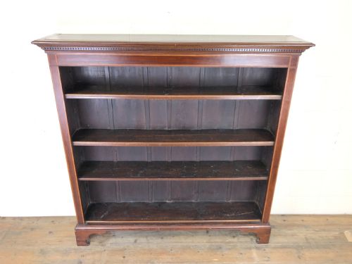 fig 1. Victorian Inlaid Mahogany Freestanding Open Bookcase