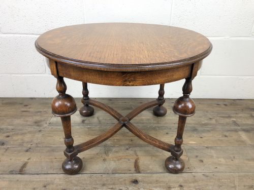 Early 20th Century Antique Oak Circular Occasional Table