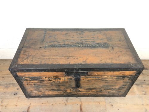 fig 1. Wooden Metal Bound Travel Trunk – Charles Kingston