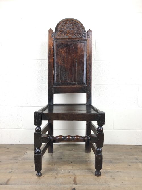 17th Century Carved Oak Side Chair