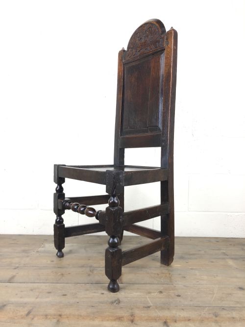 fig 2. 17th Century Carved Oak Side Chair