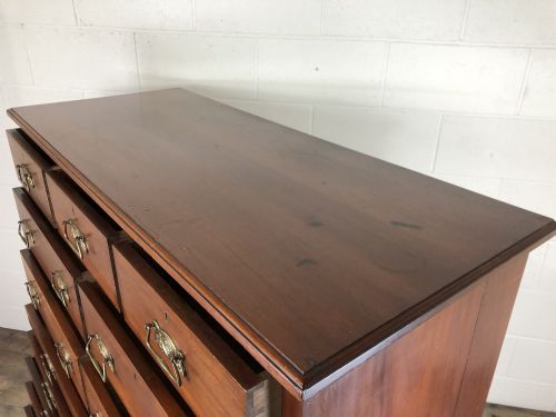 fig 1. Large Edwardian Mahogany Bank of Drawers