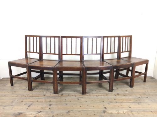 Set of Six 19th Century Welsh Oak Farmhouse Chairs