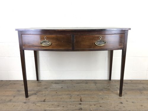 Georgian Mahogany Bow Front Side Table