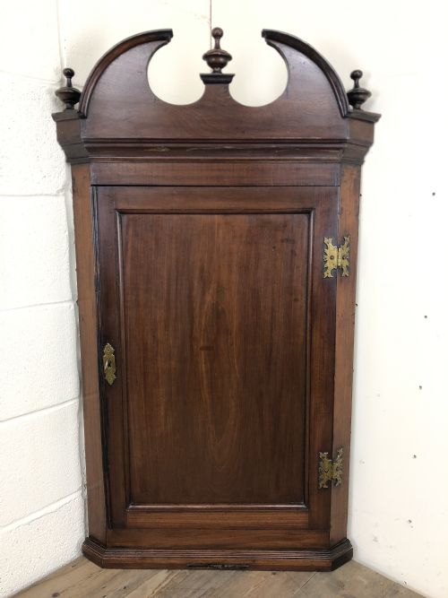 Antique Georgian Mahogany Hanging Corner Cupboard