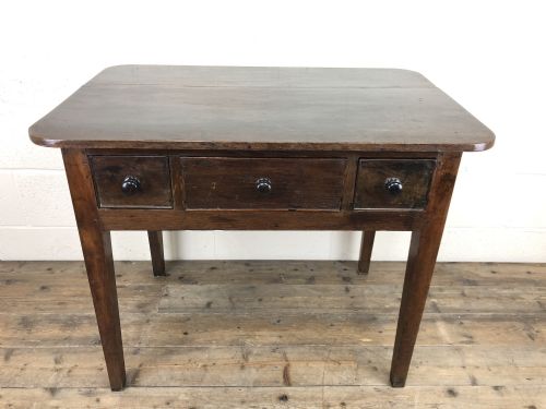 fig 1. Antique 19th Century Oak Side Table
