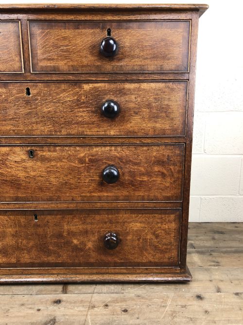 fig 2. 19th Century Antique Oak Chest of Drawers