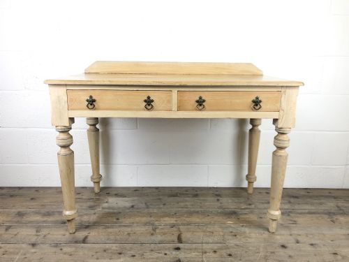 Victorian Antique Pine Two Drawer Side Table