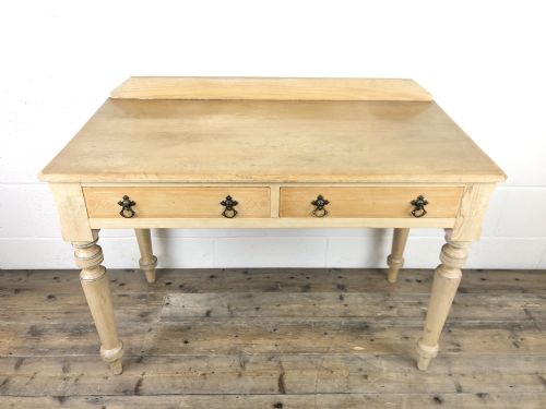 fig 1. Victorian Antique Pine Two Drawer Side Table