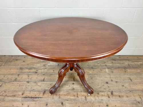 Victorian Mahogany Oval Tilt Top Table