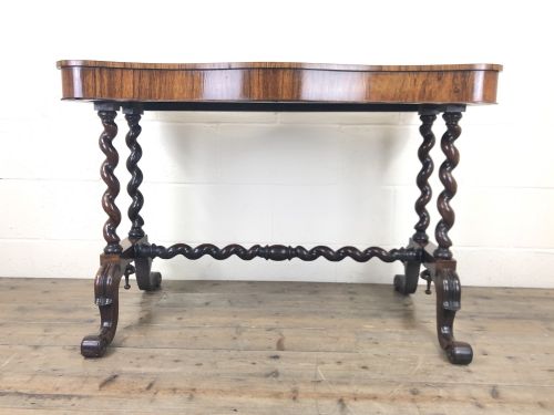 fig 1. Victorian Rosewood Stretcher Table or Centre Table