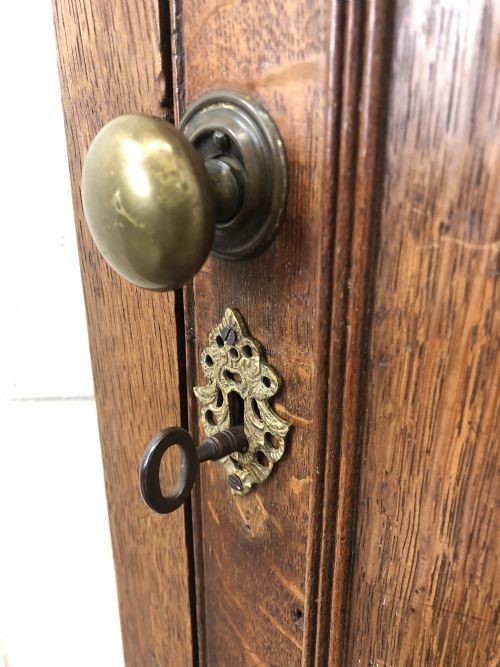 fig 2. 19th Century Antique Oak Corner Cupboard