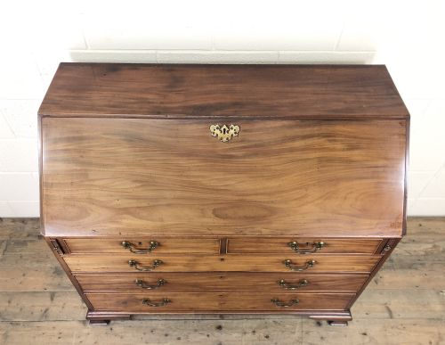 fig 1. Antique George III Mahogany Bureau