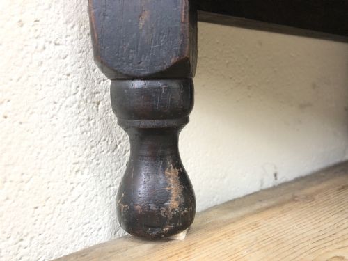 fig 2. Small Antique Carved Oak Corner Table