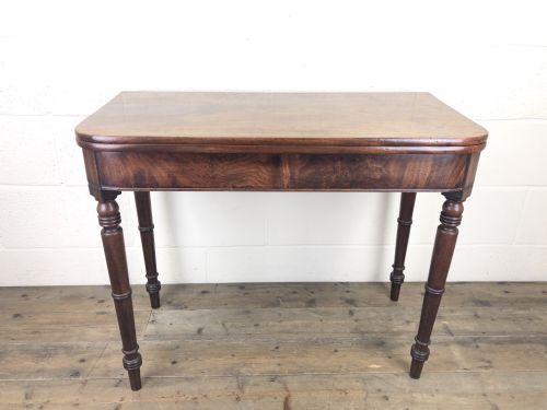 Antique 19th Century Mahogany Fold Over Side Table