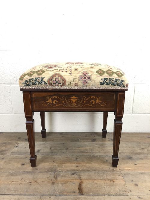Antique Victorian Rosewood Piano Stool