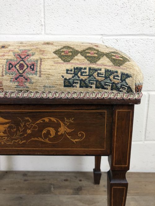 fig 1. Antique Victorian Rosewood Piano Stool