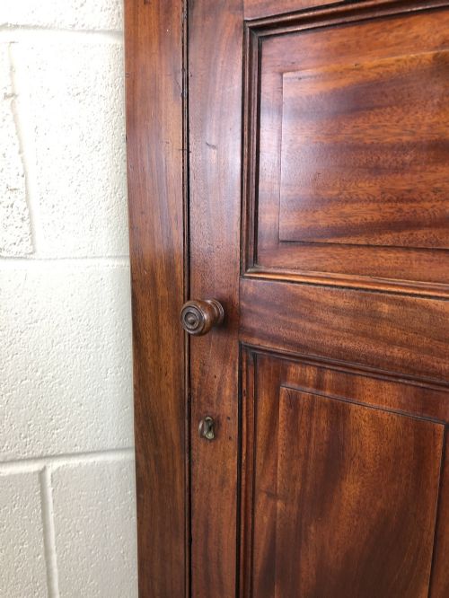 fig 2. Antique 19th Century Mahogany Wall Hanging Corner Cupboard