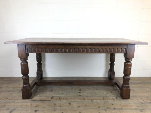 Early 20th Century Antique Oak Refectory Table