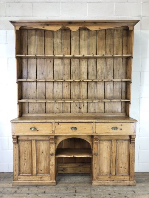 Large Victorian Antique Pine Dresser
