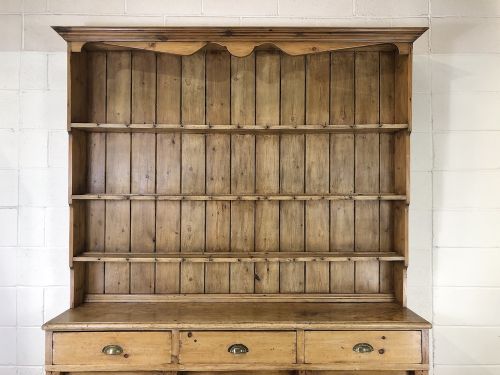 fig 2. Large Victorian Antique Pine Dresser