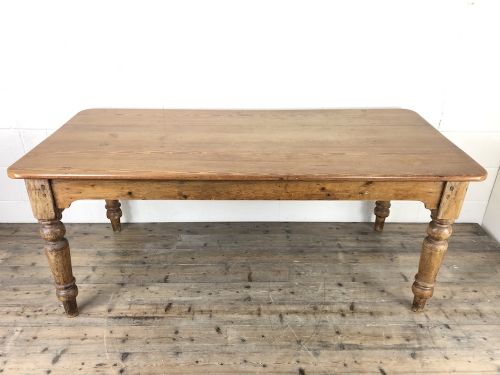 fig 1. Victorian Antique Pine Farmhouse Kitchen Table