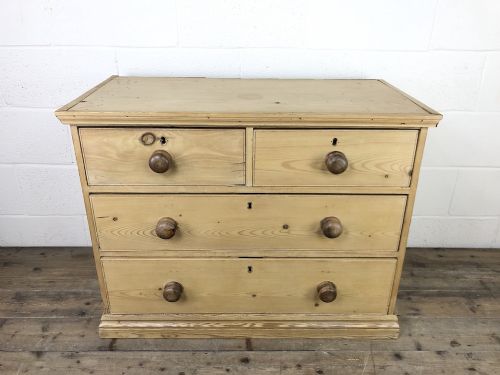 fig 2. Small Victorian Antique Pine Chest of Drawers