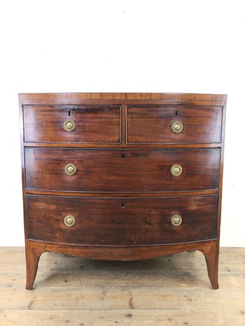 Georgian Mahogany Bow Front Chest of Drawers