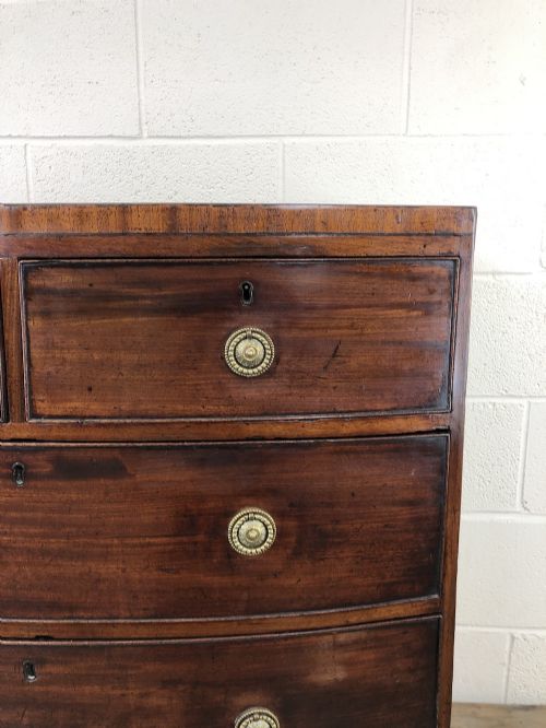 fig 2. Georgian Mahogany Bow Front Chest of Drawers