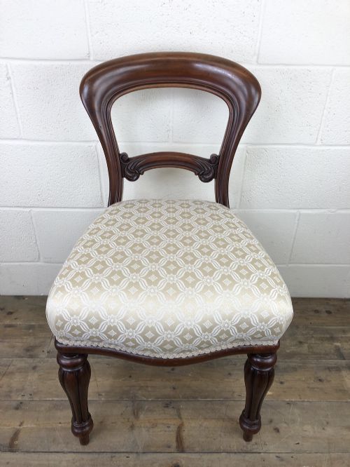 Single Victorian Mahogany Upholstered Chair