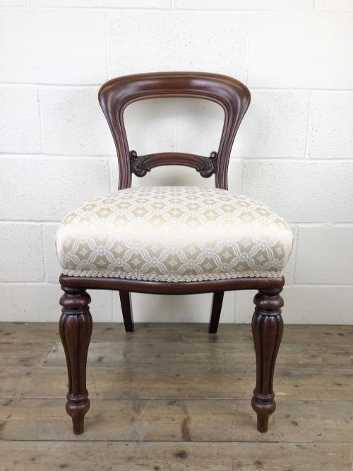 fig 1. Single Victorian Mahogany Upholstered Chair